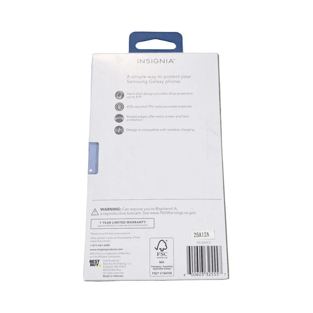 Qq7O Insignia- Hard-Shell Case for Samsung Galaxy S26 - Clear Open Box